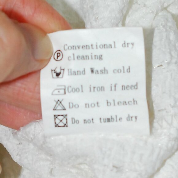 Womens Medium White Crop Top Countrycore Bodycon 100% Polyester Off Shoulder Boa - Picture 6 of 6